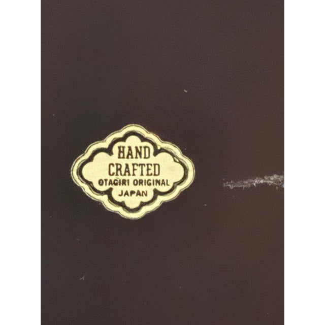 Vintage Chinoiserie Style Red Lacquerware Faux Bamboo Coaster Set by Otagiri - Set of 6 For Sale - Image 17 of 17