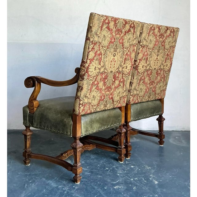 Wood Vintage Boho Lillian August Throne Chairs - A Pair For Sale - Image 7 of 11