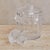 Brass French Robinson 3-Piece Crystal Vanity Set by Lalique, 1970s For Sale - Image 8 of 8
