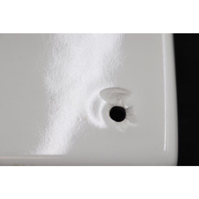 Traditional Reclaimed Rectangular White Ceramic Bathroom Shelf For Sale - Image 3 of 9
