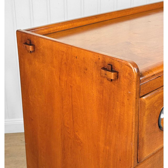 Vintage Farmhouse Maple Tendon Side Low Dresser Chest of Drawers For Sale - Image 11 of 17