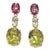 Bochic "Orient" Vintage Lemon Quartz & Rhodorite Earrings Set 18K Gold & Silver For Sale - Image 15 of 18
