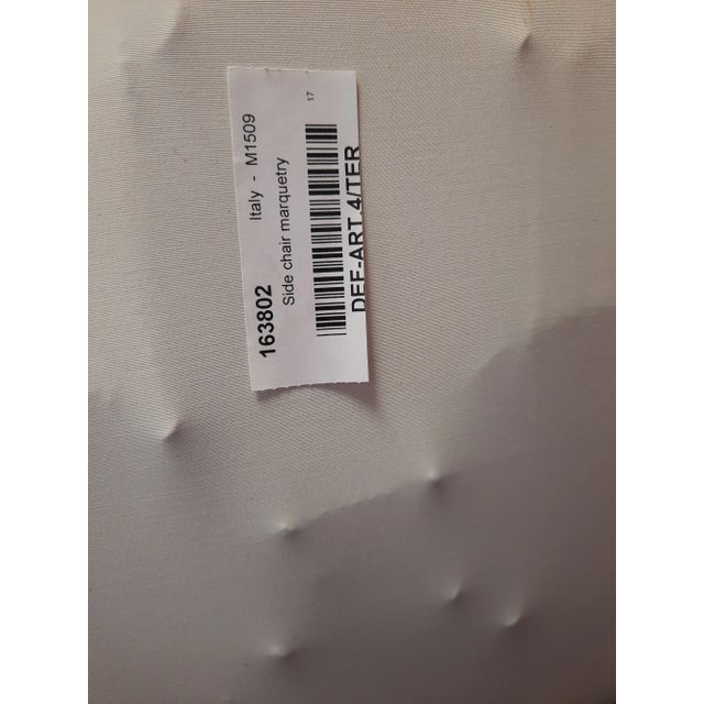 1970s Vintage Italian Marquetry Chairs - a Pair For Sale - Image 11 of 12