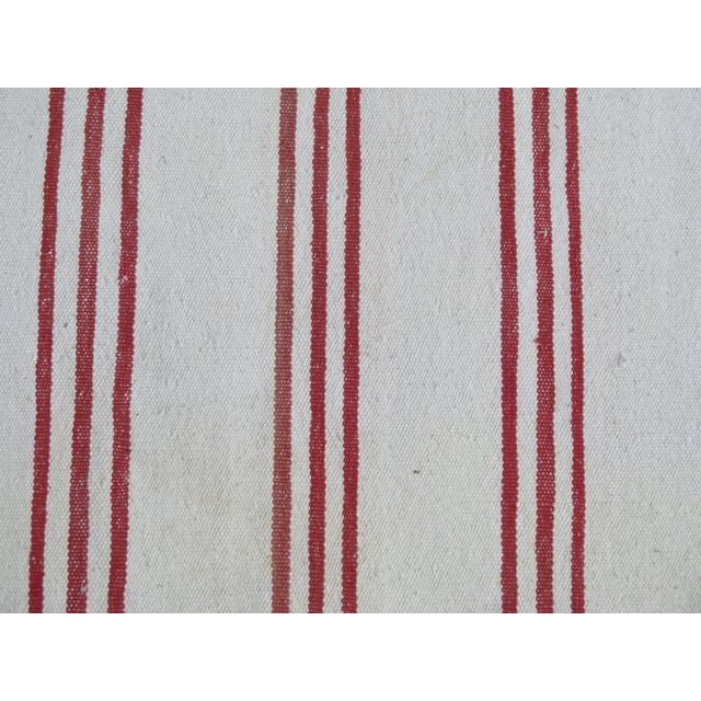 Ruby Red 20th Century Turkish Extra Long Kilim Runner Stairs Rug For Sale - Image 8 of 11