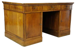 Vintage Blond Walnut Desk
