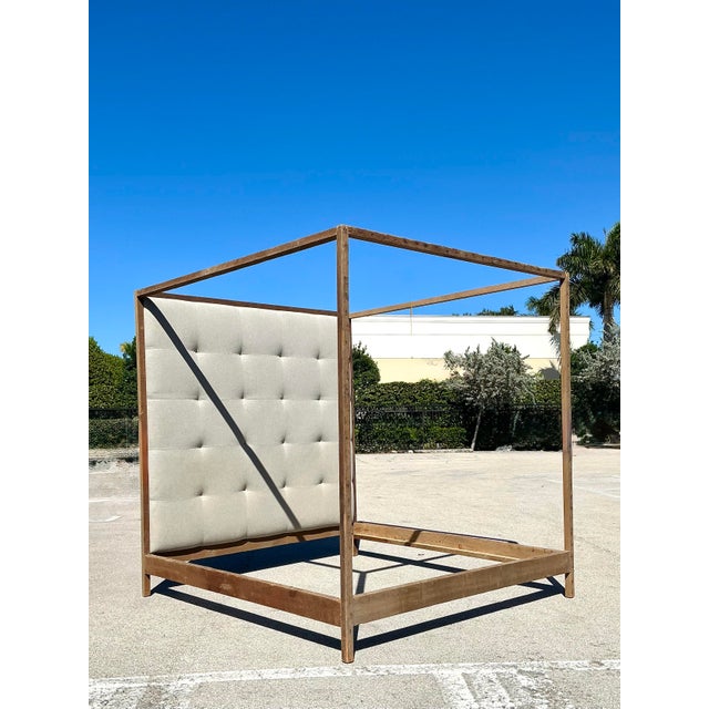 Late 20th Century Vintage Rustic King Canopy Bed For Sale - Image 5 of 12