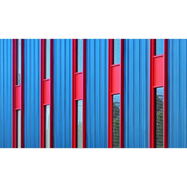 John C. Magee, Red Pentad of Panes, Photographic Paper, in Flawless conditions. Designed from 2000 This piece has an...