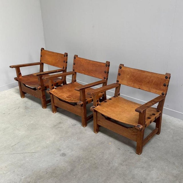 Vintage Brutalist Spanish Armchairs, 1960s, Set of 3 For Sale - Image 5 of 14