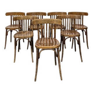 Bistro Chairs from Baumann, Set of 7 For Sale