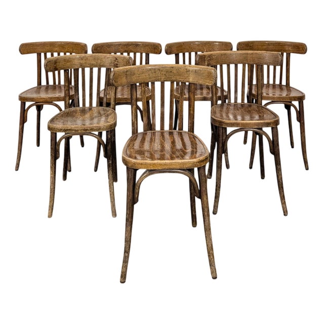 Bistro Chairs from Baumann, Set of 7 For Sale