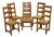 Vintage French Farm Country Dining Chairs, 1950s, Set of 6 For Sale