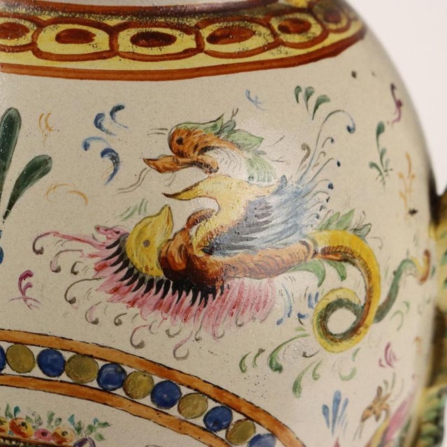 Antique Vases in Majolica, Set of 2 For Sale - Image 4 of 16