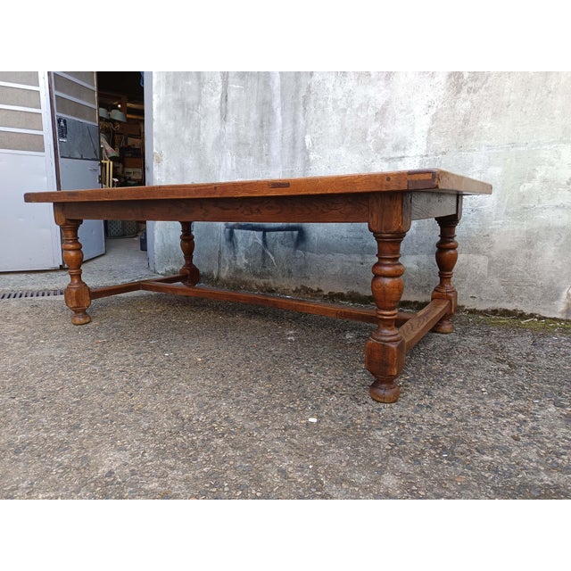 Antique Oak Farmhouse Table, 1890s For Sale - Image 10 of 18