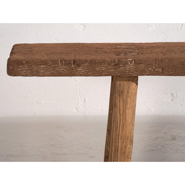 Antique Long Bench in Elm, 1870s For Sale - Image 5 of 8