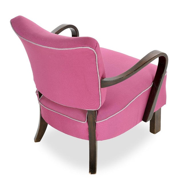 Set of Art Deco Cocktail Chairs in Pink For Sale - Image 4 of 7