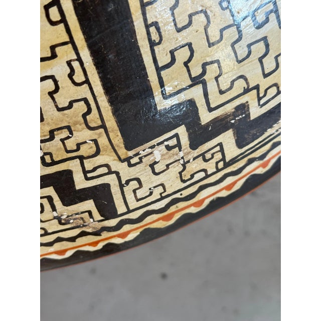 A massive large and heavy Peruvian Shipibo Cnibo or Konibo pottery vessel. It is over 34 inches tall and 26 1/2 inches in...