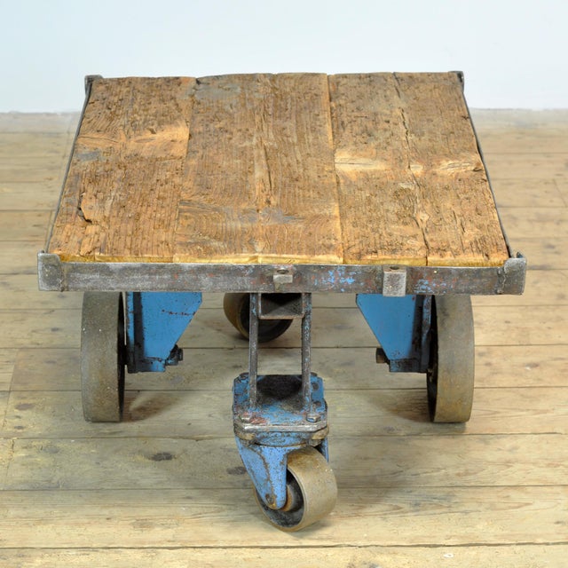 Wood Industrial Coffee Table, 1960s For Sale - Image 7 of 12