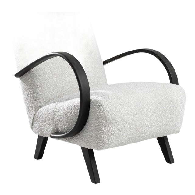 1950s Czech Wooden Armchair by J. Halabala For Sale