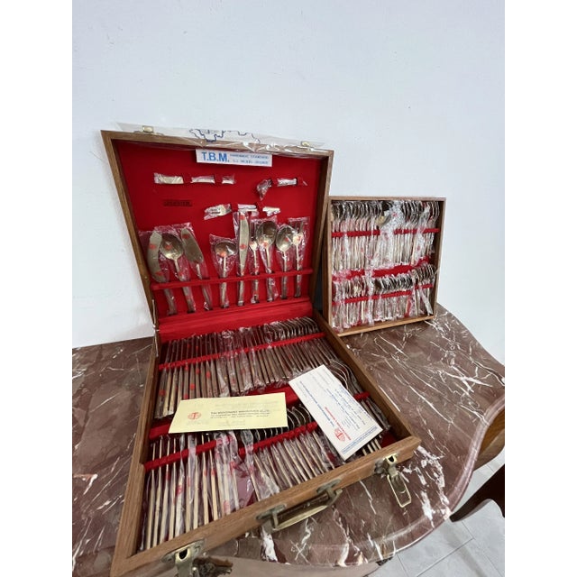 120-Piece Oriental Brass Cutlery Set, 1977, Set of 120 For Sale - Image 6 of 18