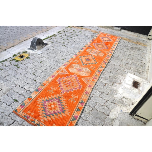 Traditional 1960s Vintage Anatolian Handknotted Runner For Sale - Image 3 of 12