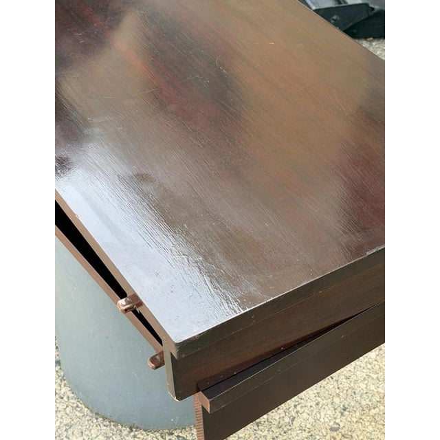 Baker Barbara Barry Art Deco Style Oval 2 Leaf Extension Mahogany Dining Table For Sale - Image 17 of 18