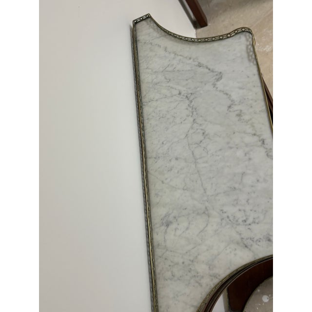 19th Century French Louis XVI Style Mahogany and Marble Console Table For Sale - Image 4 of 12
