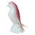 Seguso Vetri d'Arte Murano Vintage Pink Opalescent White Italian Art Glass Bird Figure Sculpture For Sale