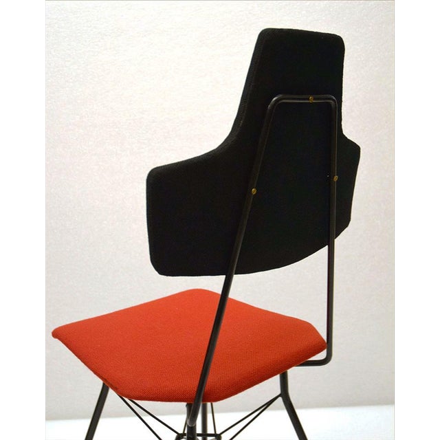 Metal Italian Black & Red Dining Chairs, Set of 4 For Sale - Image 7 of 14