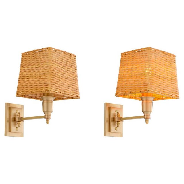 Wall Lamps in Brass Finish, Set of 2 For Sale - Image 13 of 13
