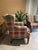 Stunning Pair of Custom Calico Corners Plaid Wingback Accent Chairs. Exquisitely upholstered! The detailed craftsmanship...