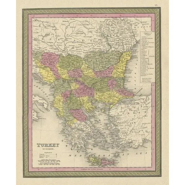 Map of Turkey in Europe, 1846 For Sale - Image 3 of 5