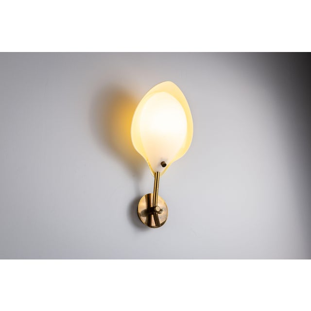 Plastic and Brass Wall Lamp by Arnold Wiigs For Sale - Image 11 of 11