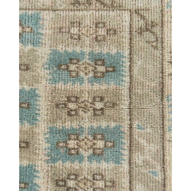 Vintage Circa 1940 Turkish Oushak Rug Lightly Distressed 6ft 4in X 8ft For Sale - Image 11 of 12