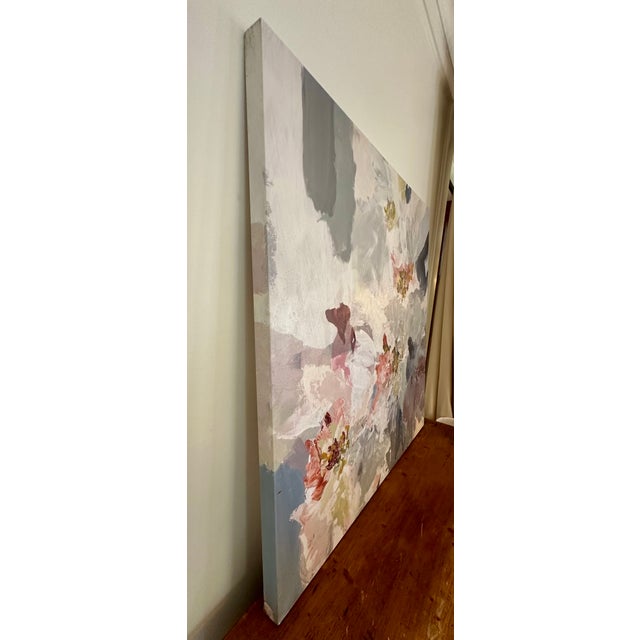 Abstract Hand-Embellished Abstract Floral Giclee For Sale - Image 3 of 10