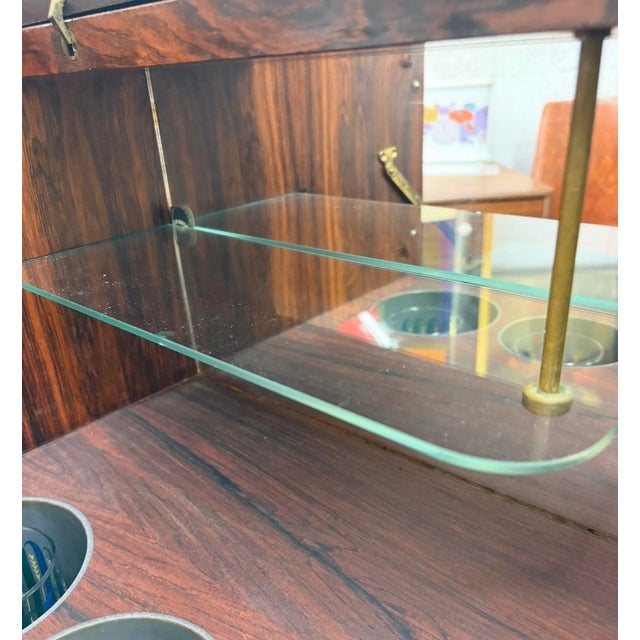 Fully-Refinished Johannes Andersen Danish Rosewood Dry Bar For Sale - Image 9 of 15