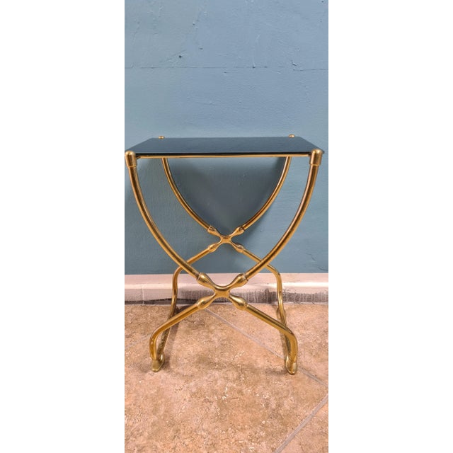 Coffee Table in Brass and Glass For Sale - Image 5 of 7