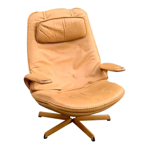Danish Buffalo Leather Adjustable Armchair by M&s Mobler, 1960s
