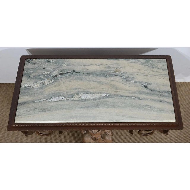 1950s Wrought Iron & Marble Coffee Table by J.M Rothschild, 1950 For Sale - Image 5 of 18