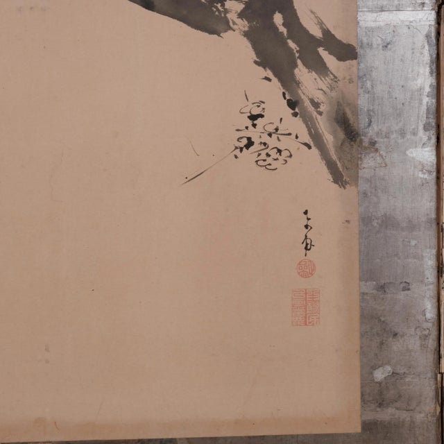 Japanese 19th Century Japanese Byobu "Wisdom & Nature" 4-Panel Each by Different Artists For Sale - Image 3 of 14