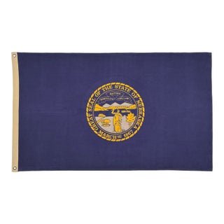 Vintage Cotton State Flag of Nebraska For Sale