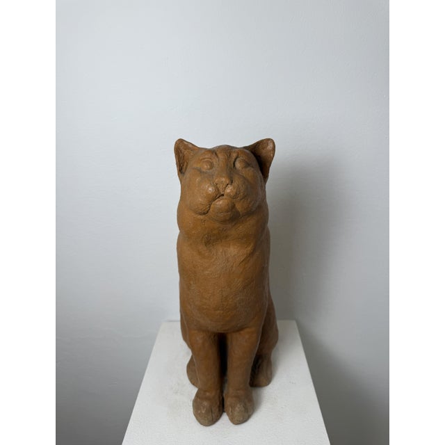 Montelupo Fiorentino Tuscan Artist, Sculpture of a Seated Cat, 19th Century, Terracotta For Sale - Image 17 of 18