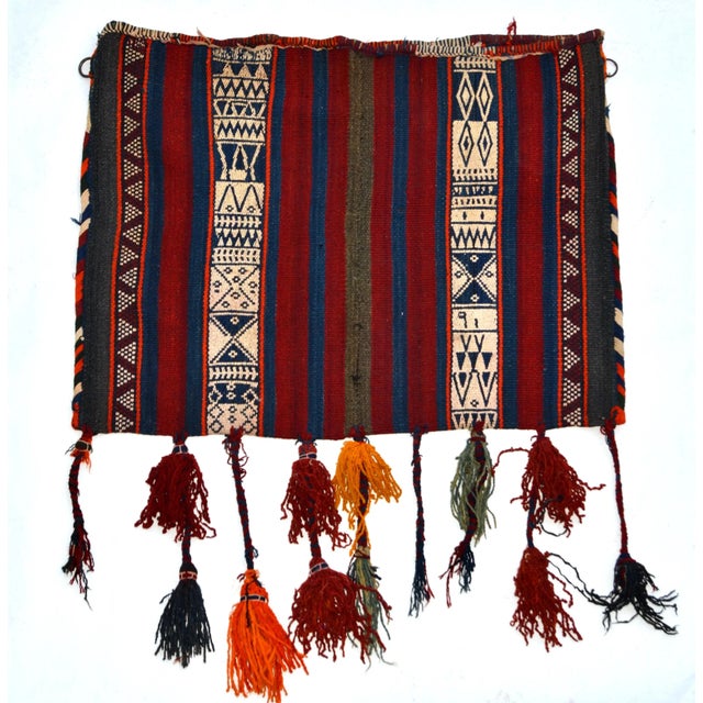 This is a remarkably beautifully Anatolian nomadic chuval (storage bag) with stunning colors and a fine motif with...