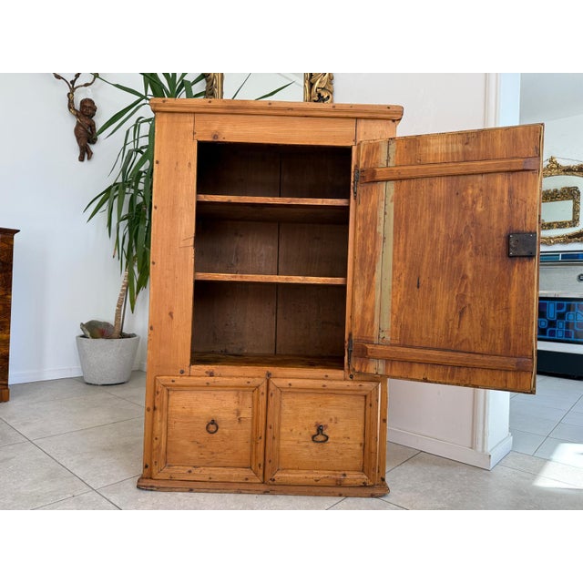Biedermeier Farmhouse Cupboard For Sale - Image 3 of 10