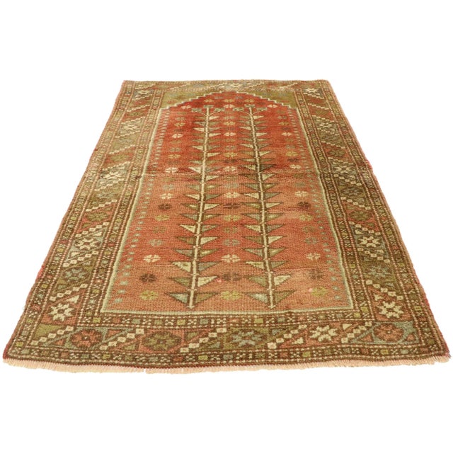 Modern Vintage Turkish Oushak Rug - 03'02 X 04'08 For Sale - Image 3 of 8