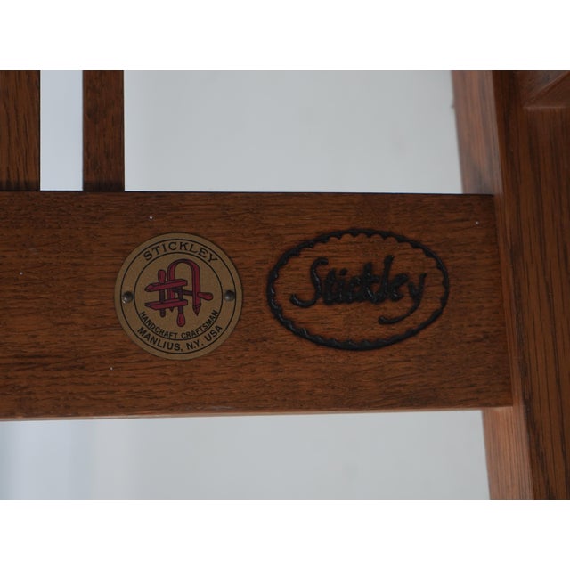 Stickley Mission Oak Spindle Settee Loveseat For Sale - Image 17 of 18