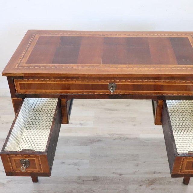 Antique Inlay Walnut Writing Desk, 1800s For Sale - Image 15 of 18