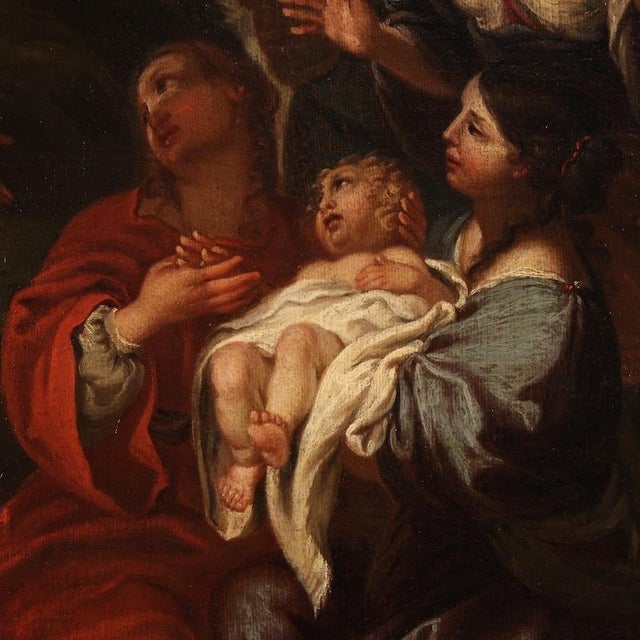 17th Century Italian Artist, Moses Saved from the Waters, 670, Oil on Canvas For Sale - Image 5 of 13