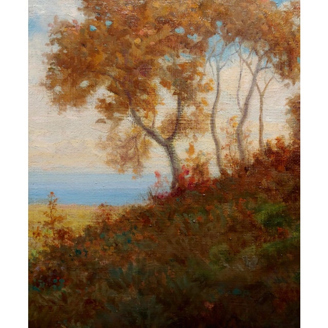 Textile William Lees Judson -Santa Barbara Landscape-Impressionist Oil Painting C1900s For Sale - Image 7 of 12