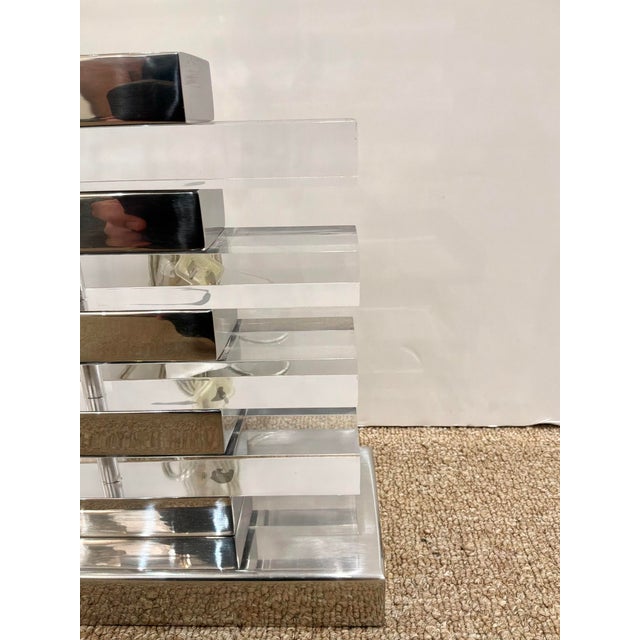 Modern Claro Modern Lamp Acrylic / Nickel For Sale - Image 3 of 4