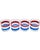 Vintage Set 4 Georges Briard Red White Blue Rocks Glasses July 4th Barware For Sale - Image 9 of 10